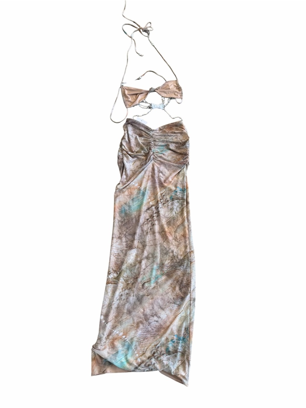 New Outcast Caterina Maxi Dress Iridescent Pearl Size Small - Picture 4 of 11